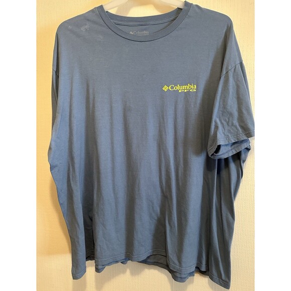 Columbia Men's Blue Graphic Logo T-Shirt - Picture 1 of 2